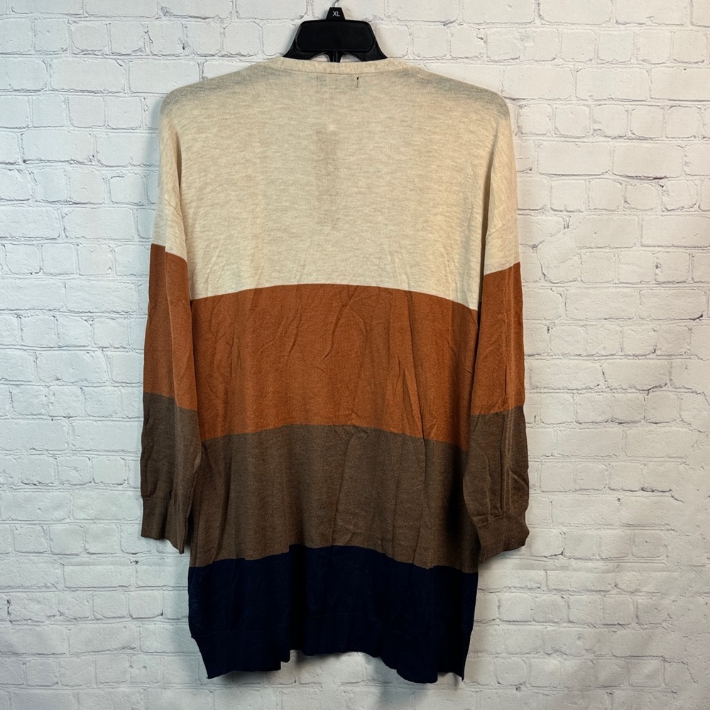 BloomChic Multicolor Striped Open Front Cardigan Size Large - Picture 7 of 7